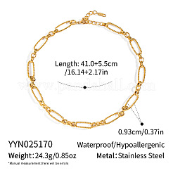 Женские ожерелья из полированной овальной цепи из нержавеющей стали 304&nbsp;DS9508