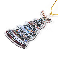 Décoration pendentif arbre de Noël en acrylique&nbsp;HJEW-Q010-01B