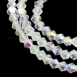 Ab цветные прозрачные стеклянные бусины пряди&nbsp;GLAA-G127-01I