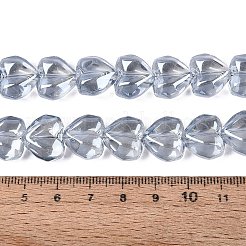 Chapelets de perles en verre transparent électrolytique&nbsp;EGLA-N056-01A-01
