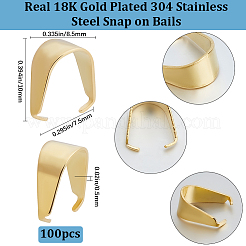 100 шт. защелкивающиеся дужки из нержавеющей стали 304 STAS-BBC0006-48