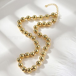 Ожерелья-цепочки из латуни с покрытием стойки для женщин NJEW-G102-01D-G
