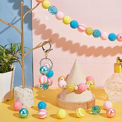 1 набор круглых бусин из смолы RESI-PH0002-03