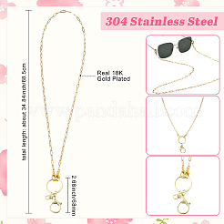 1 шт. 304 нержавеющая сталь цепочки-скрепки подвесные украшения&nbsp;HJEW-SC0002-59