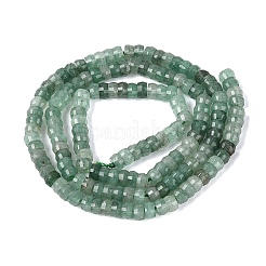 天然石グリーンアベンチュリンビーズ連売り  ロンデル  多面カット  4x2~2.5mm  穴：0.7~1mm  約156~162個/連  14.76~15.16インチ（37.5~38.5cm）&nbsp;G-Q606-46A-05