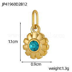 Подвески из нержавеющей стали 304 со стразами STAS-OY003-87G