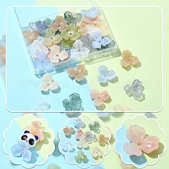 40шт 8 цвета шапочки из акриловых бусин&nbsp;OACR-CJ0001-62