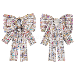 Полиэстеровые броши-банты для одежды-рюкзака&nbsp;JEWB-WH20006-10A