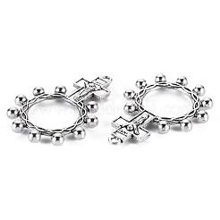 Pendentifs en alliage de style tibétain&nbsp;X-TIBEP-4331-AS-RS