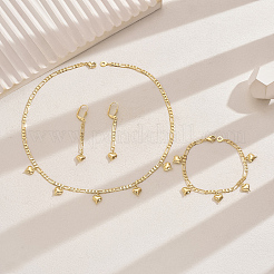 Комплект украшений в форме сердца из латуни для свидания и повседневного ношения QJ5071