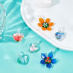 6 шт. 6 стильных светящихся подвесок в стиле лэмпворк ручной работы&nbsp;LAMP-SC0001-19