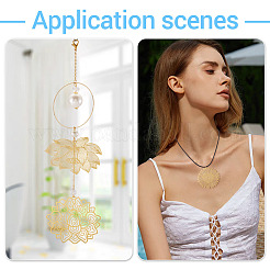 24 шт. 12 стиля латунных филигранных больших подвесок&nbsp;KKC-TA0001-05