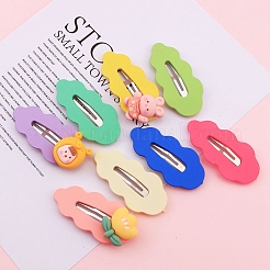 Милые кремовые заколки для волос в форме листа из сплава OHAR-PW0003-094