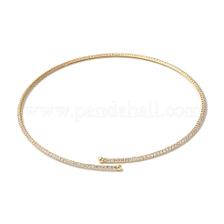 Эластичные ожерелья из латуни с цирконием&nbsp;NJEW-S425-02G