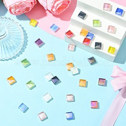 240шт. 12-х цветные радужные переливающиеся стеклянные кабошоны&nbsp;DIY-CJ0003-10