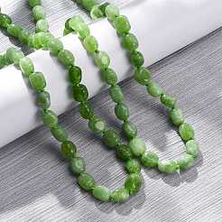 Натуральные окрашенные малайзийские нефритовые самородки из бисера длинные ожерелья для женщин NJEW-F340-A07