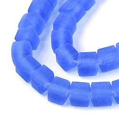 Brins de perles de verre dépoli transparent&nbsp;GLAA-N072-01A-A13