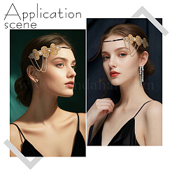 Ободки для волос со стеклянными стразами для женщин OHAR-WH0021-74G