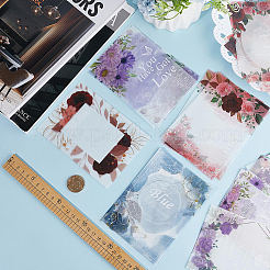 4 ensemble de 4 blocs de papier de scrapbooking translucides à motifs floraux&nbsp;SCRA-GF0001-08
