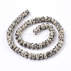 Natur Dalmatiner Jaspis Perlen Stränge&nbsp;LS-G-O162-02-5x8mm