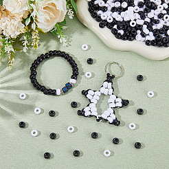 1000шт 2 цвета непрозрачные пластиковые бусины KY-SP0001-48