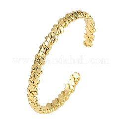 Браслеты-манжеты из латуни в форме капли для женщин BJEW-C112-01G
