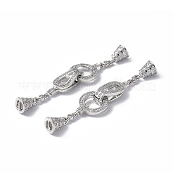 Застежка с латунным кристаллом и стразами KK-P223-26P