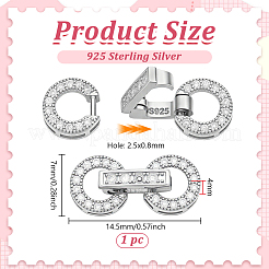 1 pz. 925 fermagli pieghevoli in argento sterling&nbsp;STER-BC0004-52B