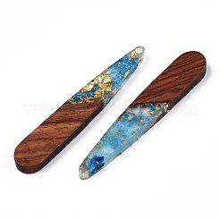 Подвески из прозрачной смолы и ореха&nbsp;X-RESI-N039-69H