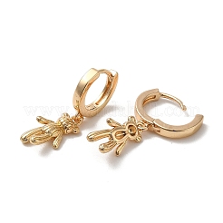 Латунные болтающиеся серьги обруча EJEW-M238-75KCG