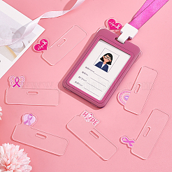 24 шт. прямоугольные прозрачные держатели для значков из акриловой ленты с информационными материалами&nbsp;DIY-PH0031-91