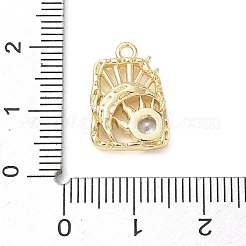 Pendentifs en zircone cubique clair en laiton&nbsp;CU-CBACBD7-02G