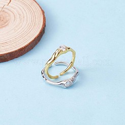 925 открытое кольцо-манжета из стерлингового серебра с родиевым покрытием JR890A