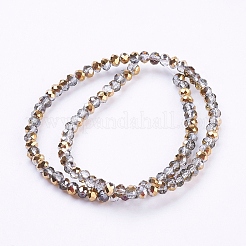 Chapelets de perles en rondelles facettées en verre électrolytique&nbsp;LS-EGLA-D020-3x2mm-14