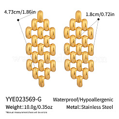Серьги-гвоздики из нержавеющей стали с полыми цепочками PI7436-1