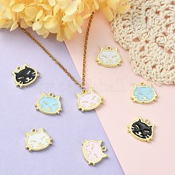 40шт 4 цвета сплава эмалевые подвески&nbsp;ENAM-CJ0004-16