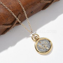 Messing-Halsketten mit Tarot-Anhängern mit zwölf Sternbildern&nbsp;LS-NJEW-Q006-01J-G