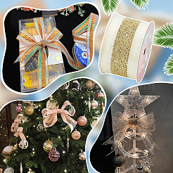 10 ярд полиэфирных атласных лент горячего тиснения SRIB-WH0011-169C