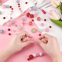 66шт 11 бусины со стразами из полимерной глины RB-PH0001-29