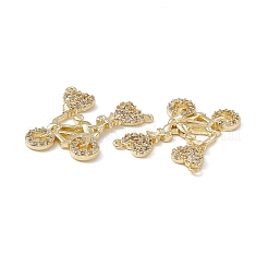 Подвески из латуни с микропаве из кубического циркония 2 петля KK-E068-VB077