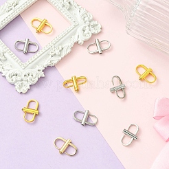 10 шт. 2-х цветные пряжки-регуляторы из сплава&nbsp;FIND-CJ0004-08