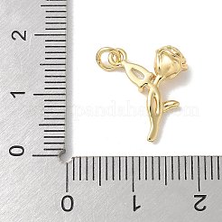 Латунные микропаве прозрачные подвески с фианитом KK-Q031-02G