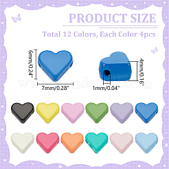 48шт бусины из сплава 12 цветов FIND-PH0020-04