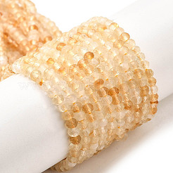 Природный желтый кварц нитей бисера G-S387-A03-3x4mm