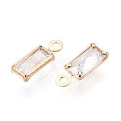 Подвески из латуни с прозрачным фианитом ZIRC-T017-05KCG