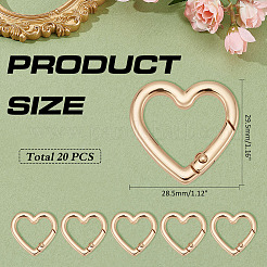 20 шт. Кольца пружинные затворные из сплава&nbsp;FIND-ME0002-82KCG