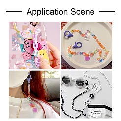 透明なプラスチック製のカニカン  ミックスカラー  26x19x6mm  穴：2mm&nbsp;KY-H005-A-M