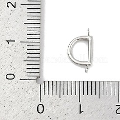 304ステンレススチールレターコネクタチャーム  ステンレス鋼色  文字d  12x6.5x2mm  穴：1.2mm&nbsp;LS-STAS-M108-01P-04