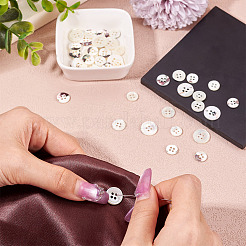 45 шт. 3 стиля пуговицы-ракушки с 4 отверстиями BUTT-TA0001-28
