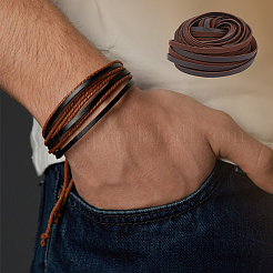 10 шт. плоский шнур из искусственной кожи WL-DC0001-02B